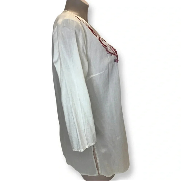 Unique Spectrum V-Neck Top with Sequence - Picture 3 of 5